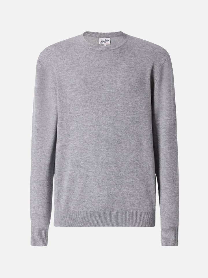 Maglione Regent in 100% CASHMERE grigio melange
