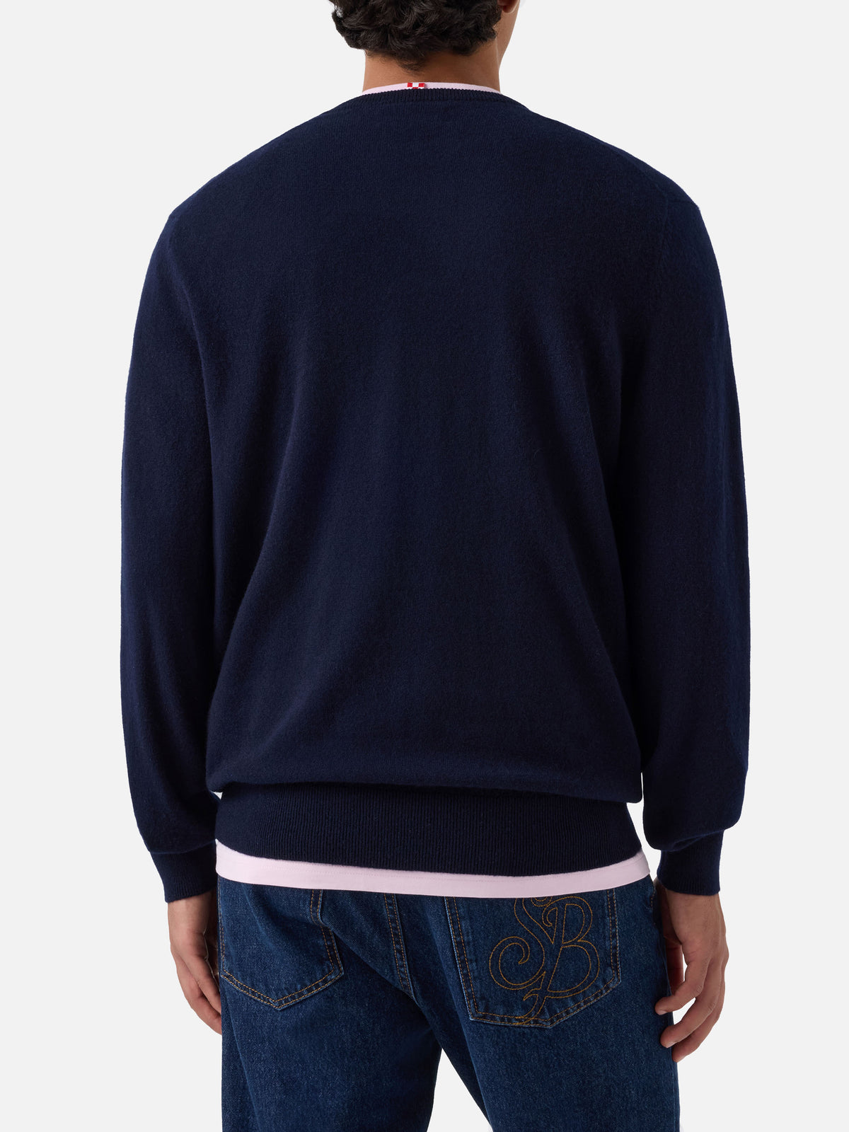 Navy blue Regent cashmere crewneck