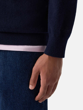 Navy blue Regent cashmere crewneck