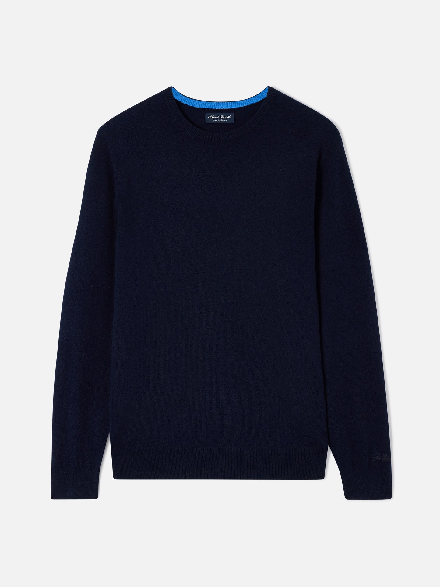 Crewneck Regent in navy blue cashmere
