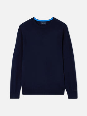 Crewneck Regent aus navyblauem blue Cashmere 