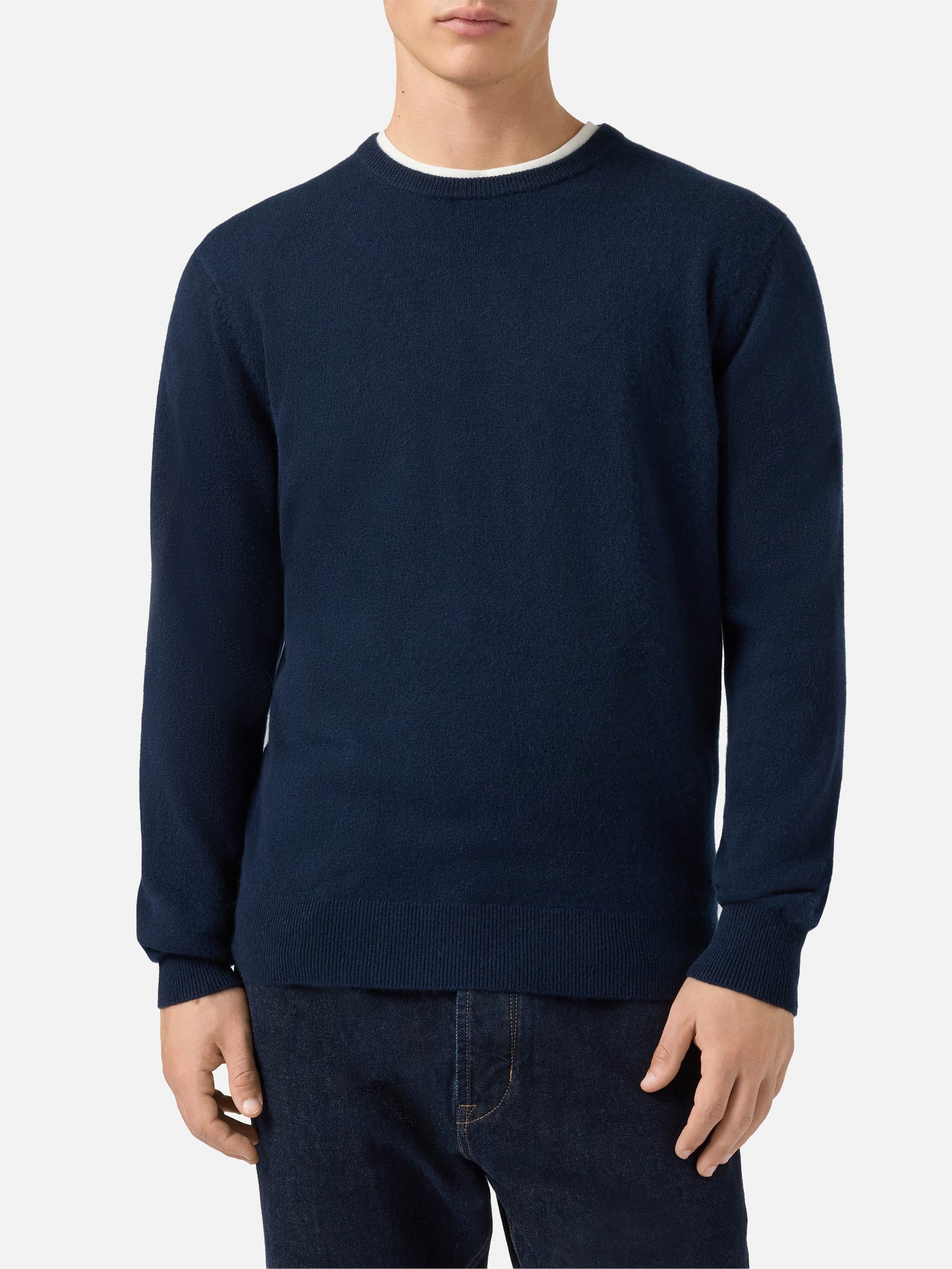 Maglione Regent in 100% CASHMERE blu notte