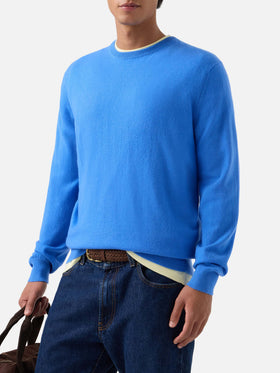 Light blue Regent cashmere crewneck