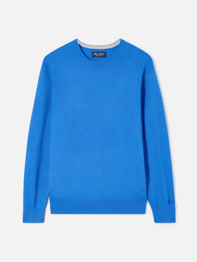 Light blue Regent cashmere crewneck