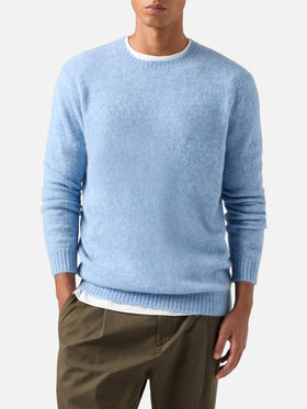Light blue Regent alpaca blend crewneck