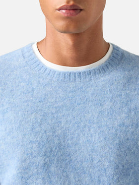 Light blue Regent alpaca blend crewneck
