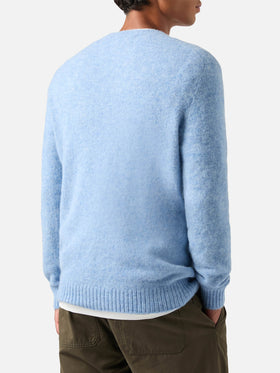 Light blue Regent alpaca blend crewneck