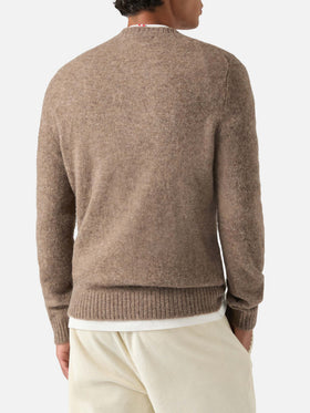 Maglia girocollo Regent beige in misto alpaca