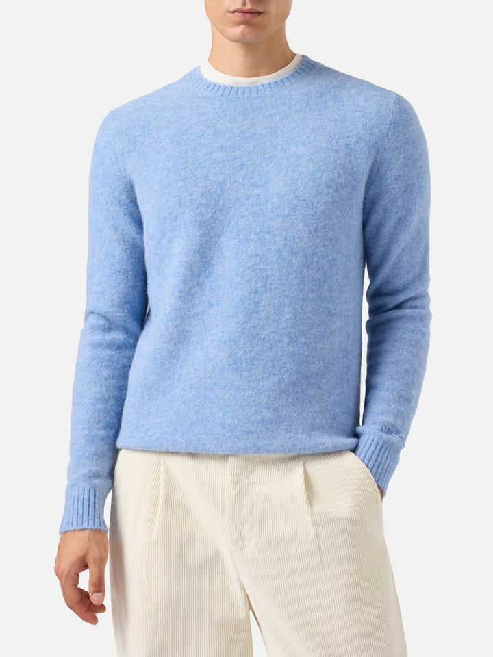 Maglione Regent in alpaca stretch azzurro chiaro