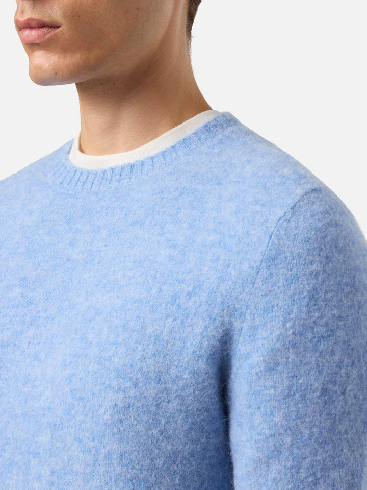 Maglione Regent in alpaca stretch azzurro chiaro