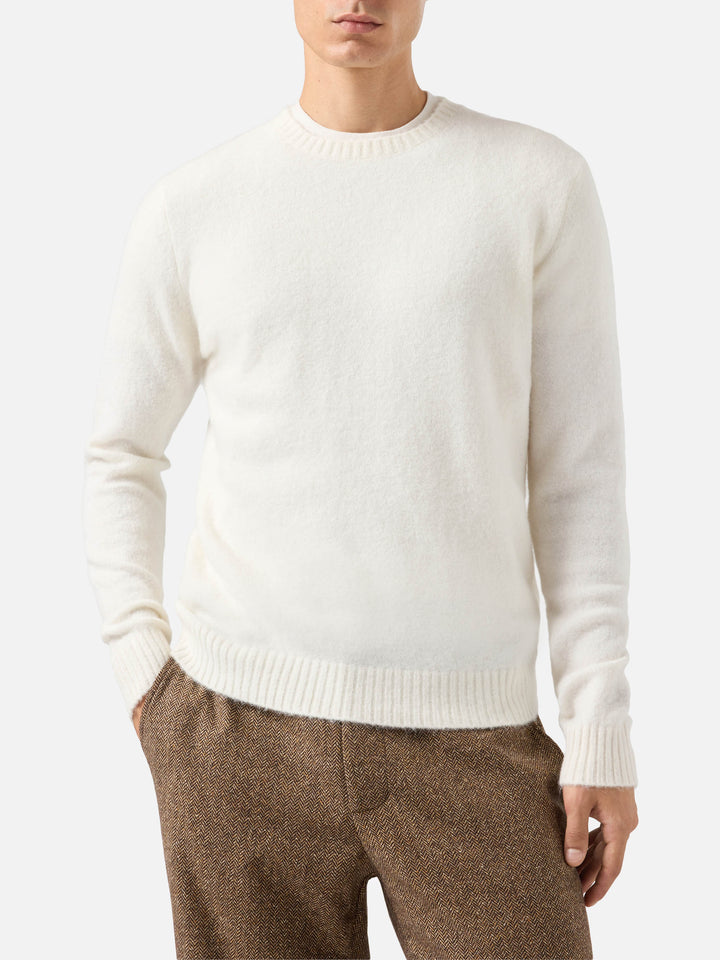 Maglione Regent in alpaca stretch bianco