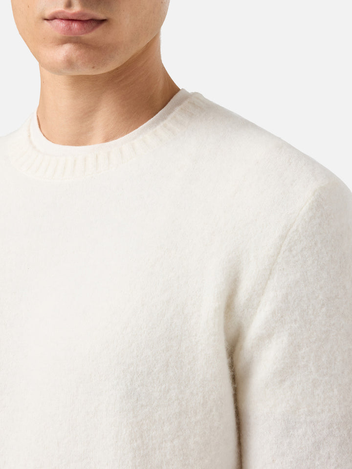 Maglione Regent in alpaca stretch bianco