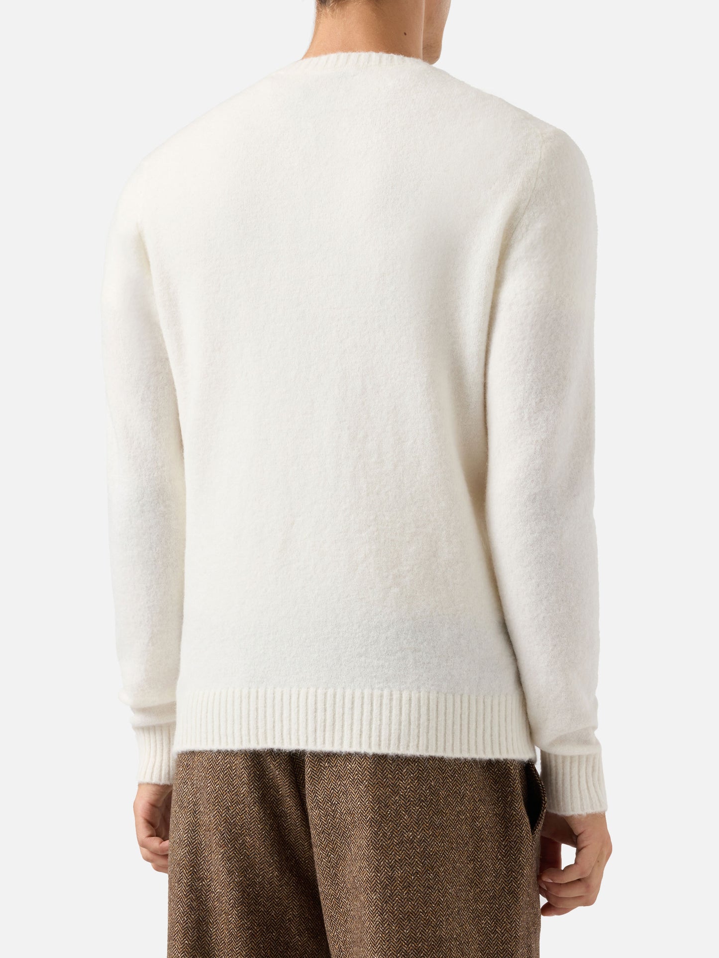 Maglione Regent in alpaca stretch bianco