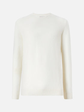 Maglione Regent in alpaca stretch bianco