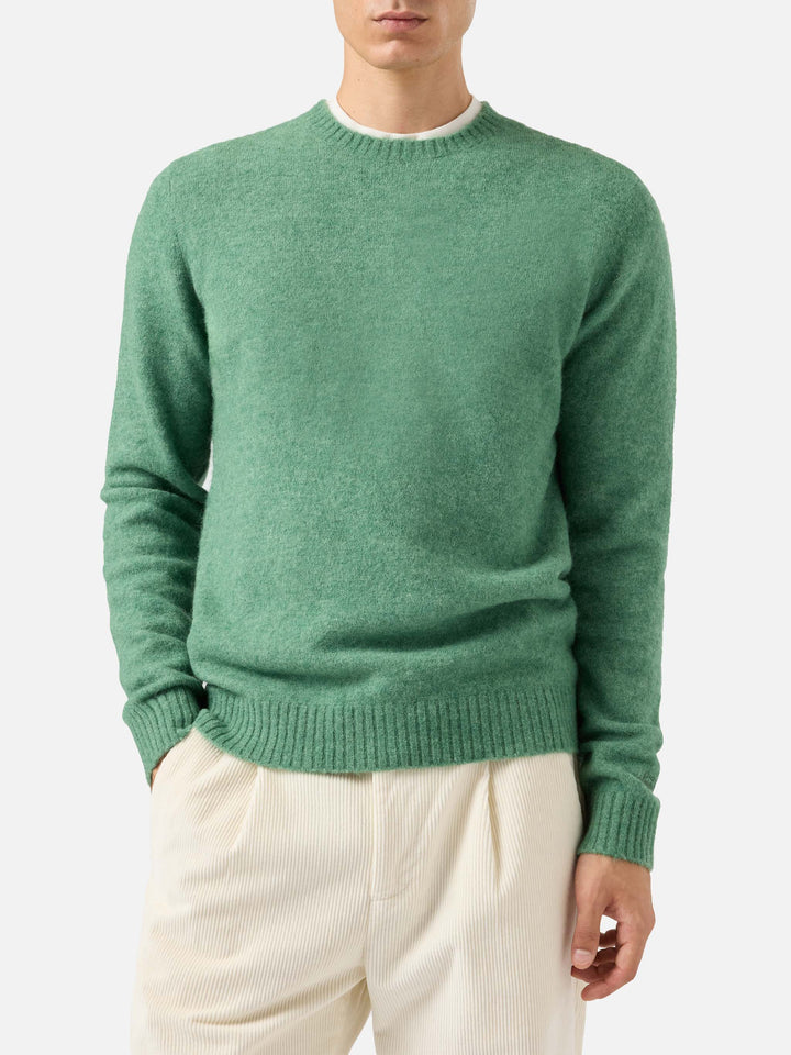 Maglione Regent in alpaca stretch verde salvia