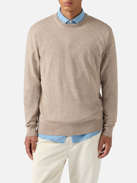 Regent wool-cashmere sweater in khaki