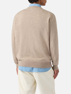Regent wool-cashmere sweater in khaki