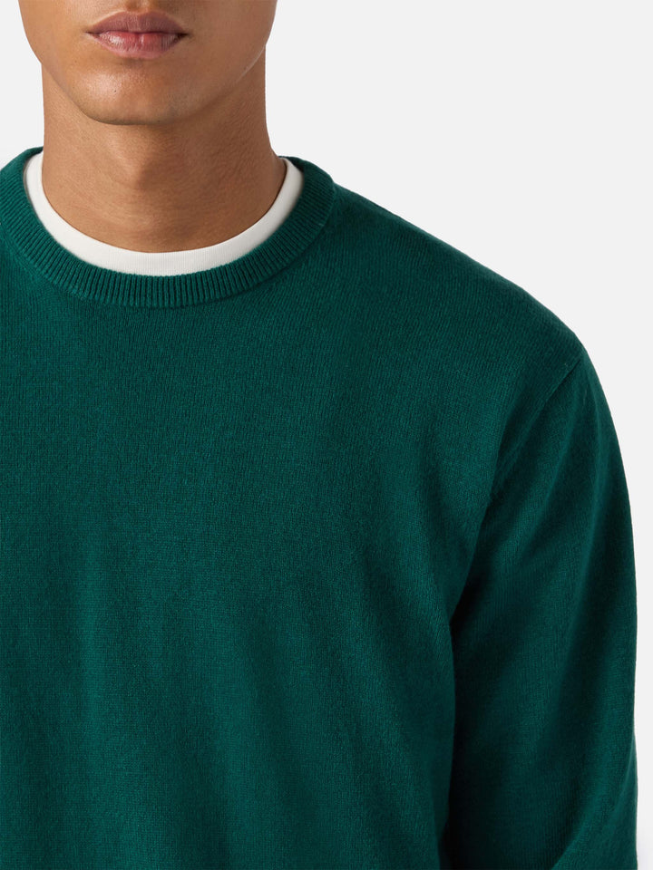 Regent wool-cashmere sweater in English green