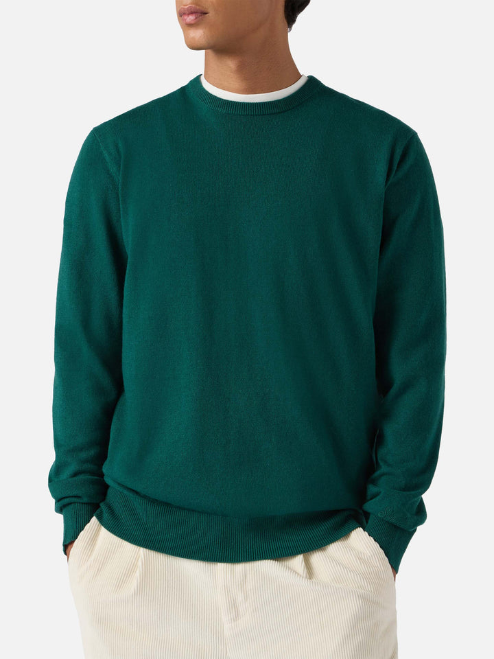 Regent wool-cashmere sweater in English green