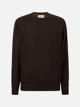 Regent wool-cashmere sweater in brown