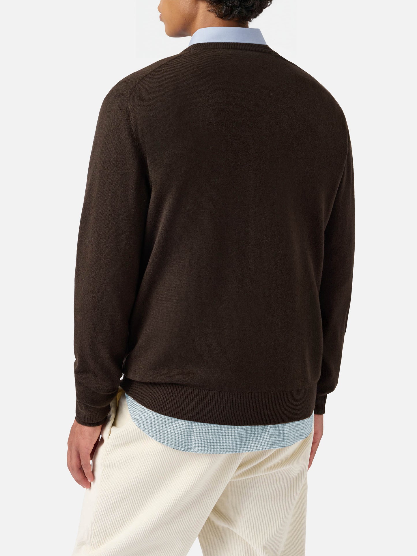 Regent wool-cashmere sweater in brown