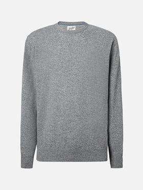 Regent wool-cashmere sweater in grey melange