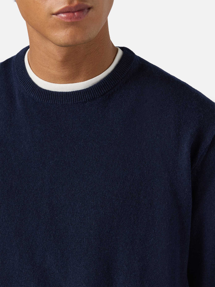 Maglione Regent in lana e cashmere blu notte