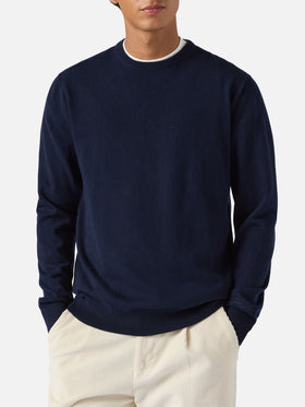 Maglione Regent in lana e cashmere blu notte