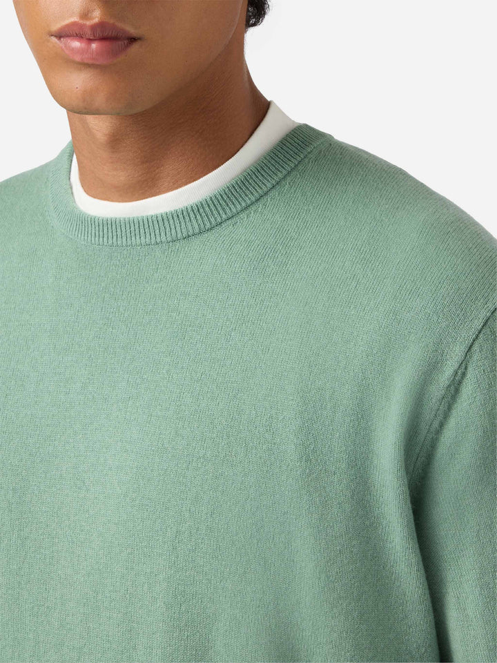 Regent wool-cashmere sweater in sage green