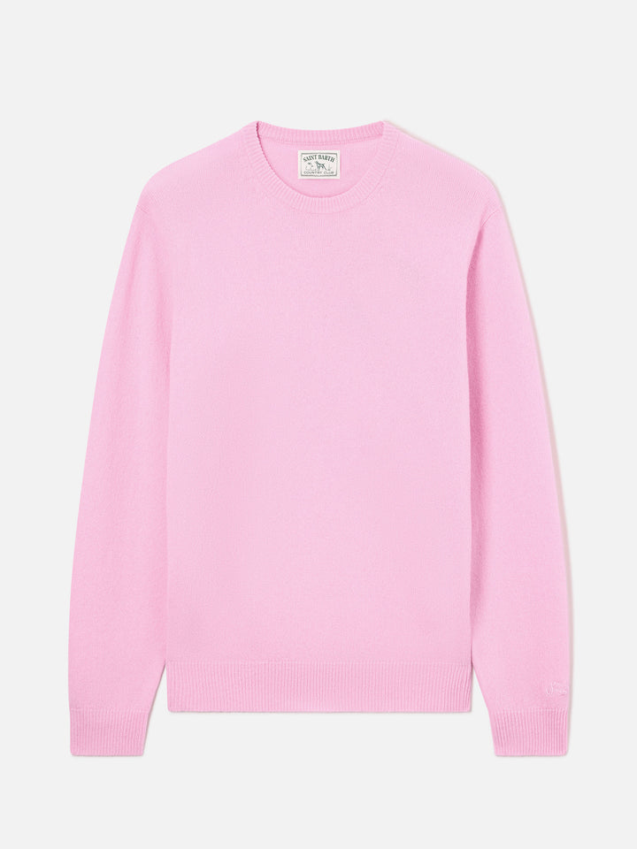 Pink Regent Rundhalspullover aus Lammwolle 