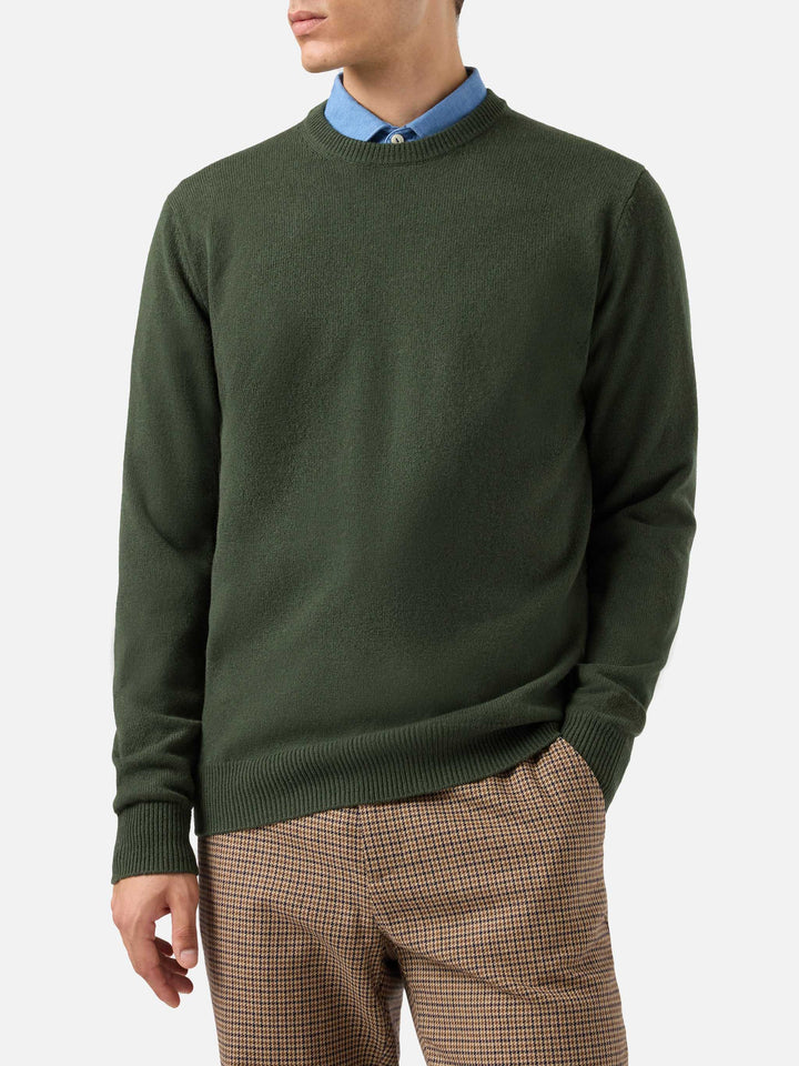 Maglione Regent in lambswool verde militare
