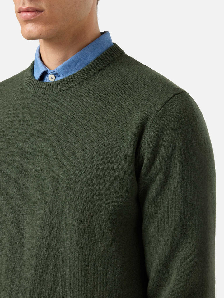 Maglione Regent in lambswool verde militare