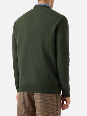 Maglione Regent in lambswool verde militare