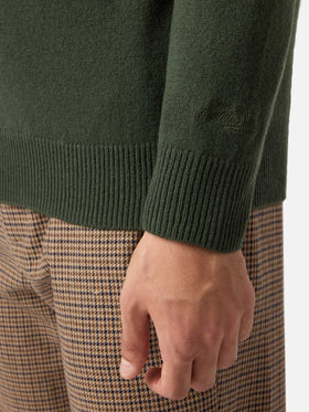 Maglione Regent in lambswool verde militare
