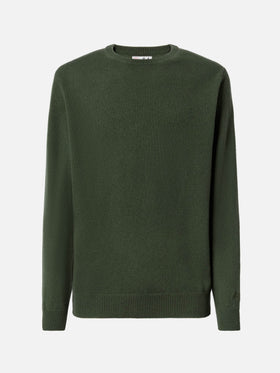 Maglione Regent in lambswool verde militare