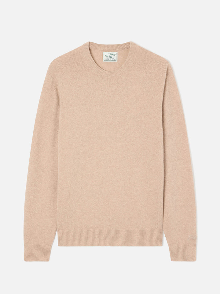 Beige Regent lambswool crewneck