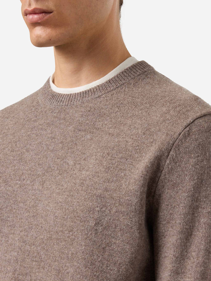 Maglione Regent in lambswool nocciola