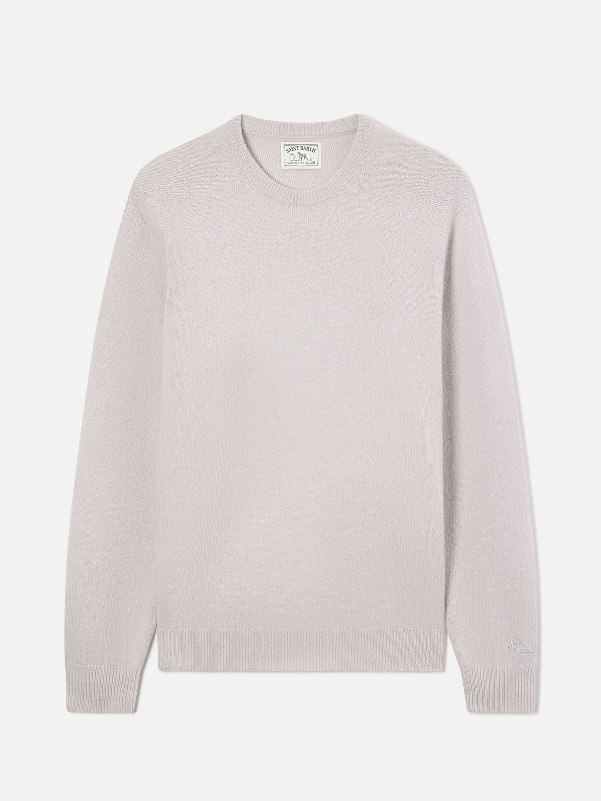 Pull à col rond Grey Regent en laine d’agneau 