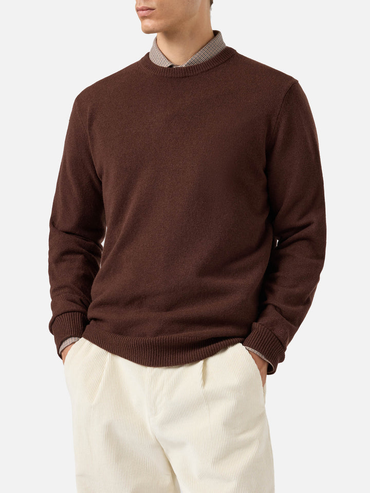 Maglione Regent in lambswool marrone
