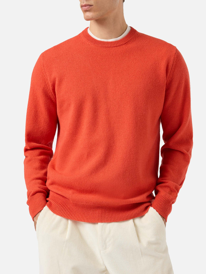Maglione Regent in lambswool arancio