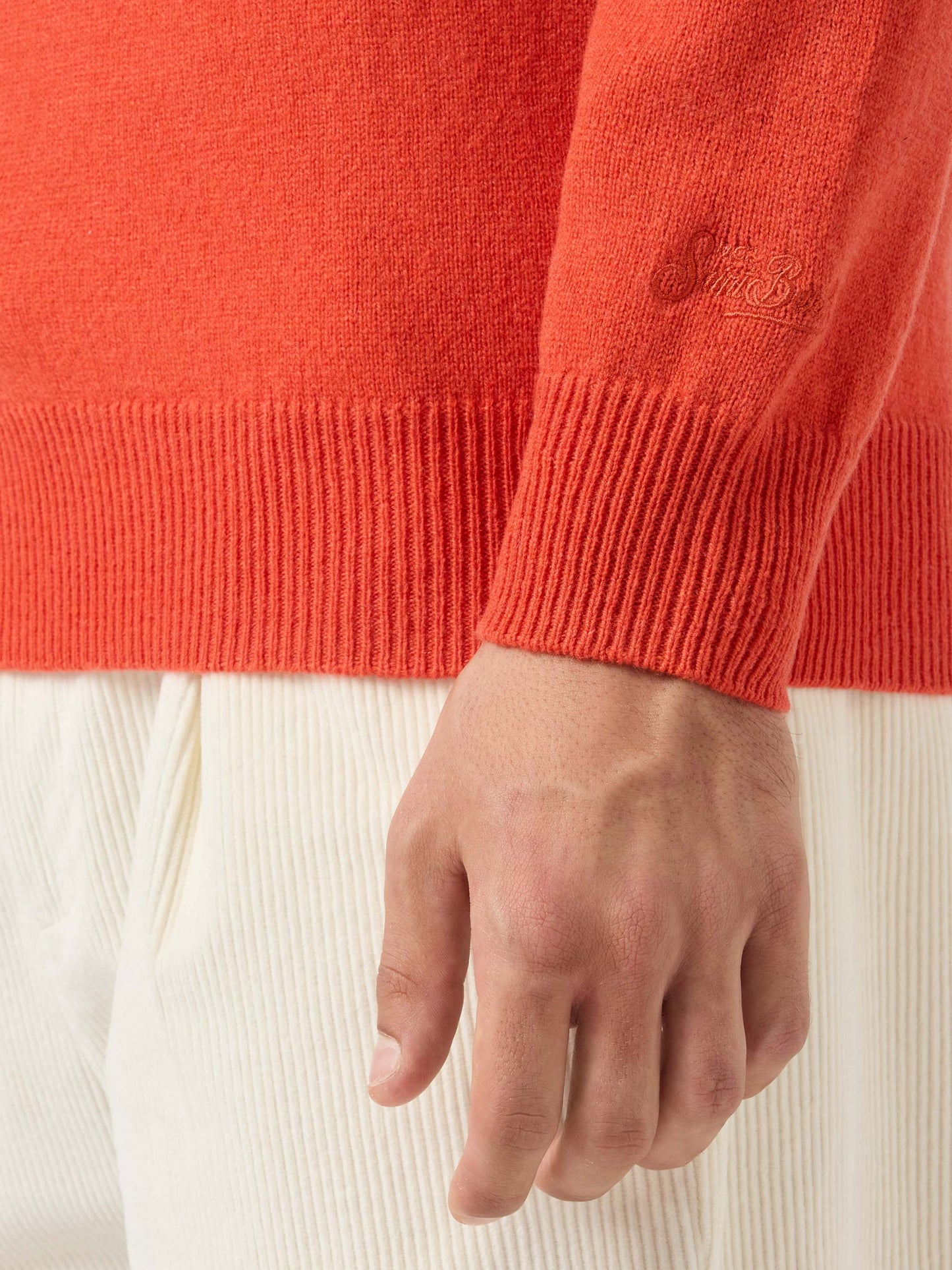 Maglione Regent in lambswool arancio