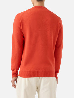 Maglione Regent in lambswool arancio