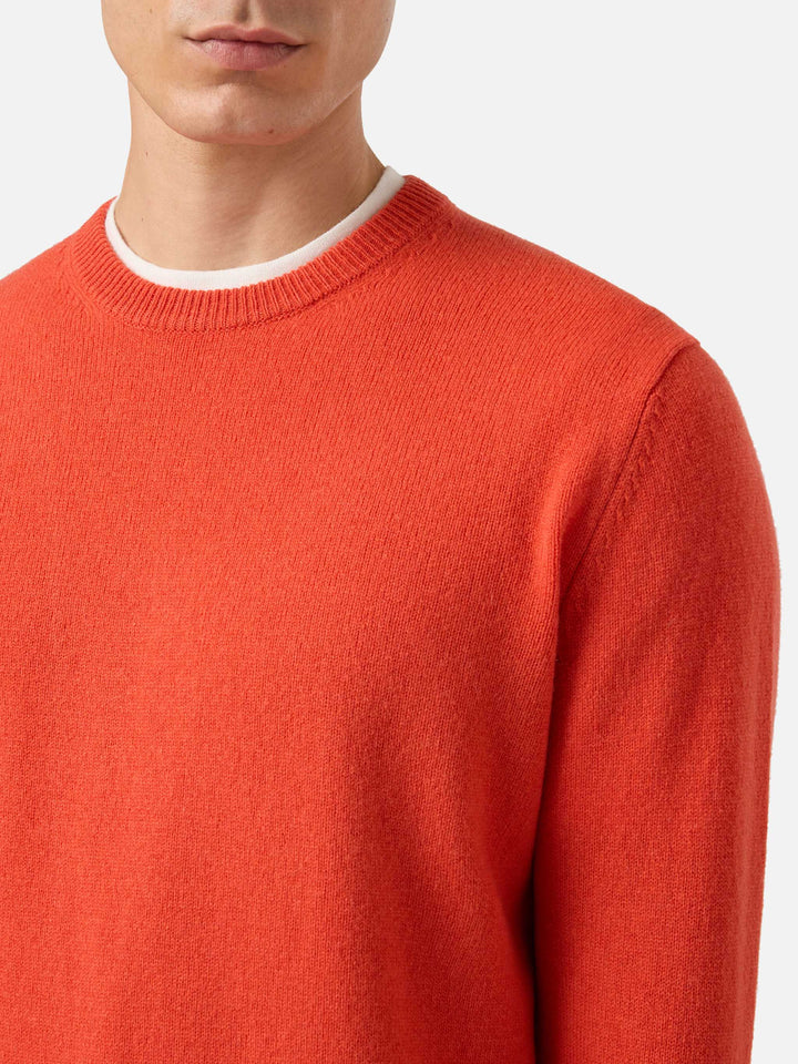Maglione Regent in lambswool arancio