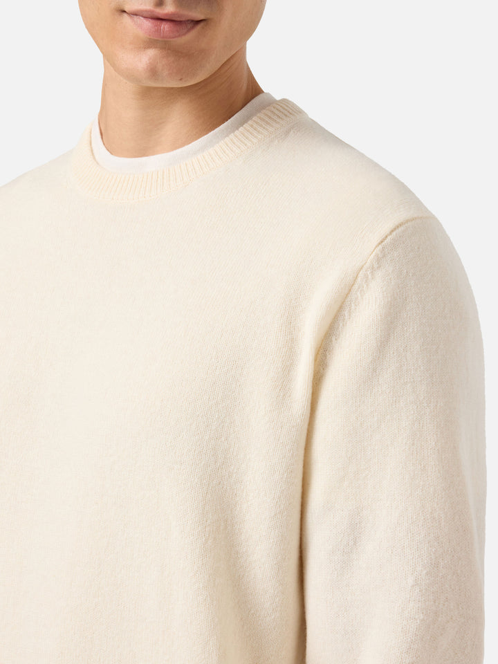 Maglione Regent in lambswool bianco