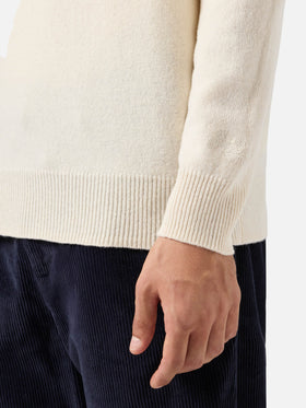 Maglione Regent in lambswool bianco