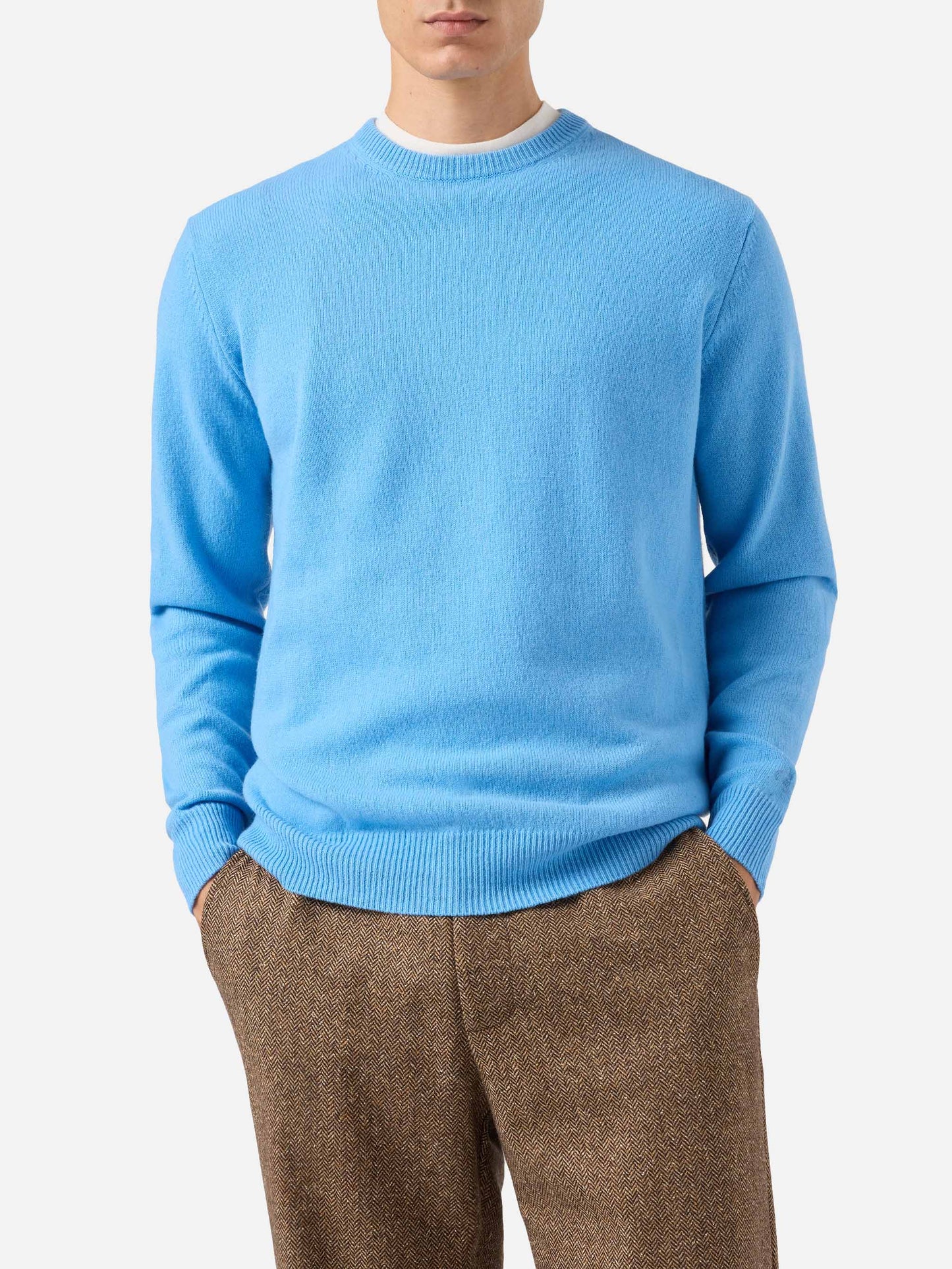 Regent dusty blue lambswool sweater