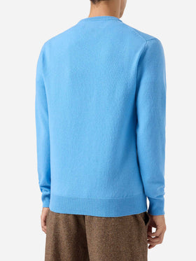 Regent dusty blue lambswool sweater
