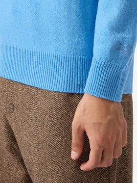 Regent dusty blue lambswool sweater
