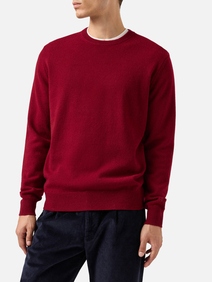 Maglione Regent in lambswool bordeaux