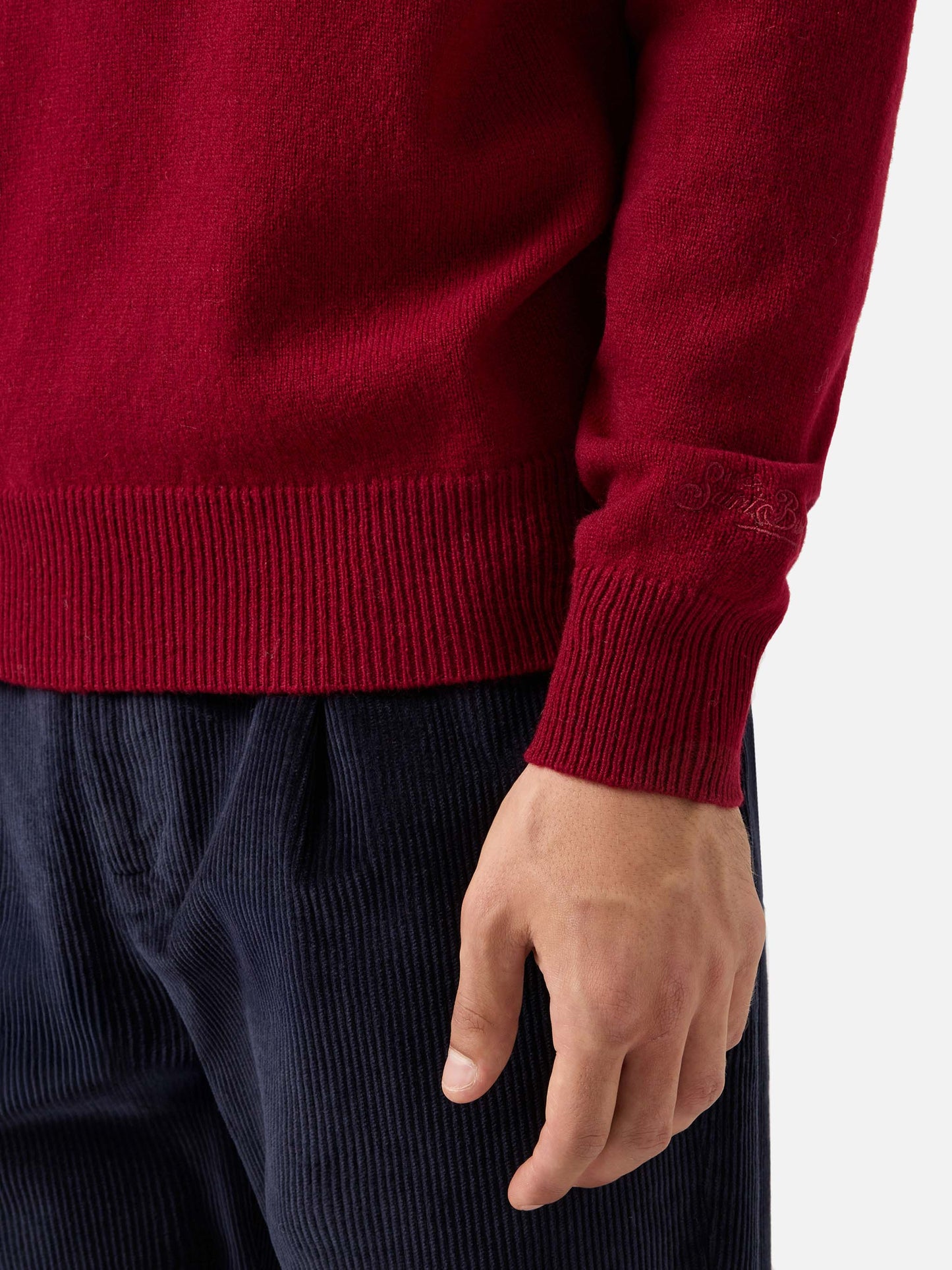 Maglione Regent in lambswool bordeaux